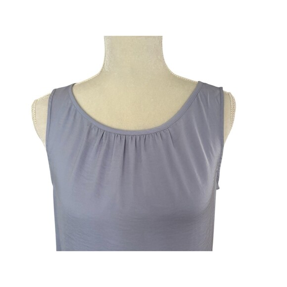 CAbi Mist Sleeveless Blouse Women's Small Shimmery Gray Blue Career Business - Picture 12 of 14